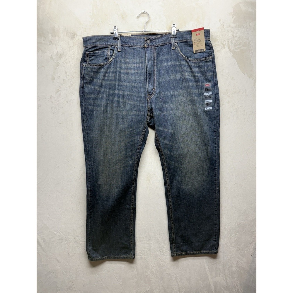 NWT Levis 559 Relaxed Straight Leg Jeans Men 42x30 Dark Wash Blue Denim New Tags